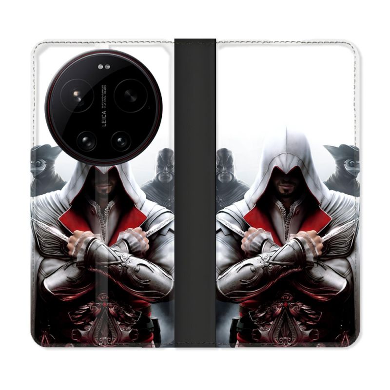 Housse Cuir Portefeuille Pour Xiaomi 17 Ultra Assassin Creed Mask