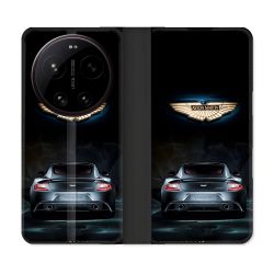 Housse Cuir Portefeuille Pour Xiaomi 17 Ultra Aston Martin
