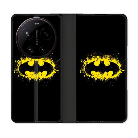 Housse Cuir Portefeuille Pour Xiaomi 17 Ultra Batman Logo