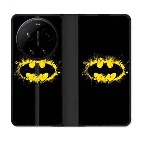 Housse Cuir Portefeuille Pour Xiaomi 17 Ultra Batman Logo