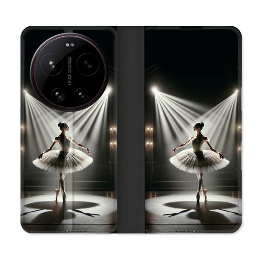 Housse Cuir Portefeuille Pour Xiaomi 17 Ultra Danseuse Lumière
