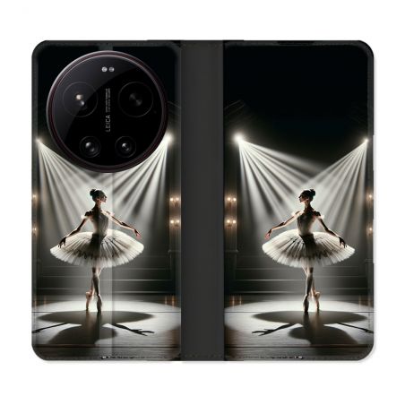 Housse Cuir Portefeuille Pour Xiaomi 17 Ultra Danseuse Lumière