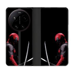 Housse Cuir Portefeuille Pour Xiaomi 17 Ultra Deadpool Epee
