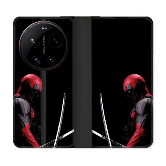 Housse Cuir Portefeuille Pour Xiaomi 17 Ultra Deadpool Epee