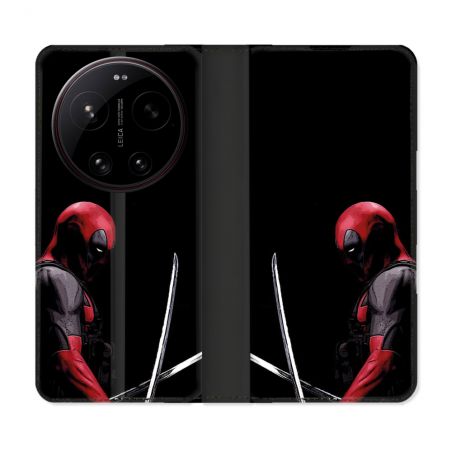 Housse Cuir Portefeuille Pour Xiaomi 17 Ultra Deadpool Epee