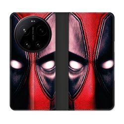 Housse Cuir Portefeuille Pour Xiaomi 17 Ultra Deadpool Yeux