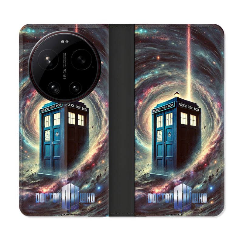 Housse Cuir Portefeuille Pour Xiaomi 17 Ultra Dr Who Tardis Univers