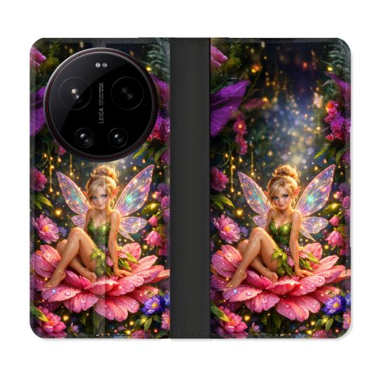 Housse Cuir Portefeuille Pour Xiaomi 17 Ultra Fantastique Fee Fleur