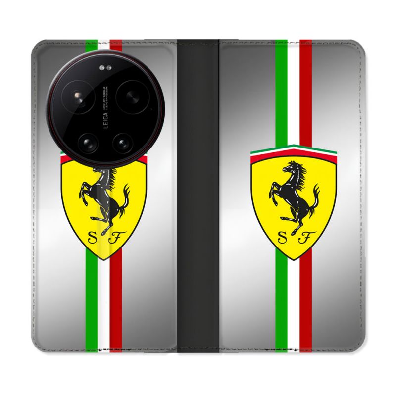 Housse Cuir Portefeuille Pour Xiaomi 17 Ultra Ferrari Ligne