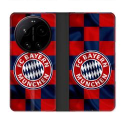 Housse Cuir Portefeuille Pour Xiaomi 17 Ultra Foot Bayern Munich Carreaux