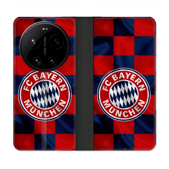 Housse Cuir Portefeuille Pour Xiaomi 17 Ultra Foot Bayern Munich Carreaux