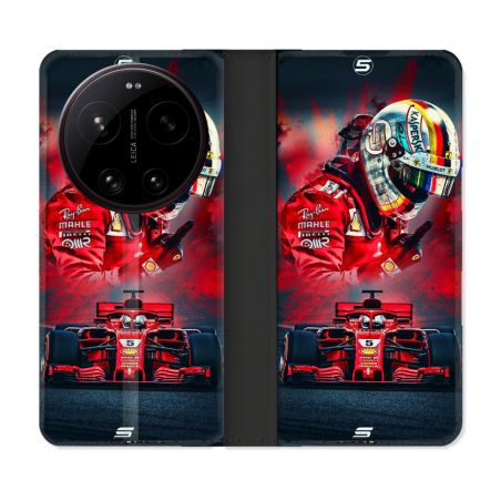 Housse Cuir Portefeuille Pour Xiaomi 17 Ultra Formule 1 F1 Ferrari