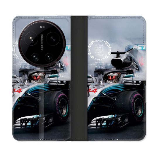 Housse Cuir Portefeuille Pour Xiaomi 17 Ultra Formule 1 F1 Mercedes Petronas