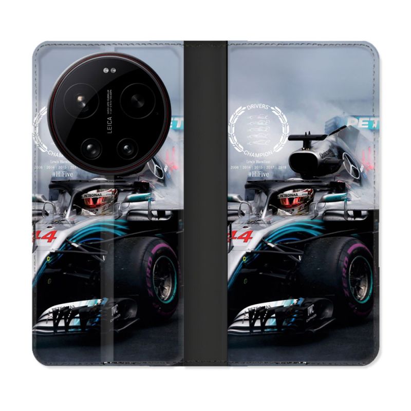 Housse Cuir Portefeuille Pour Xiaomi 17 Ultra Formule 1 F1 Mercedes Petronas