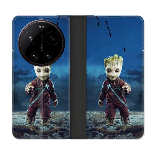 Housse Cuir Portefeuille Pour Xiaomi 17 Ultra Groot Bleu