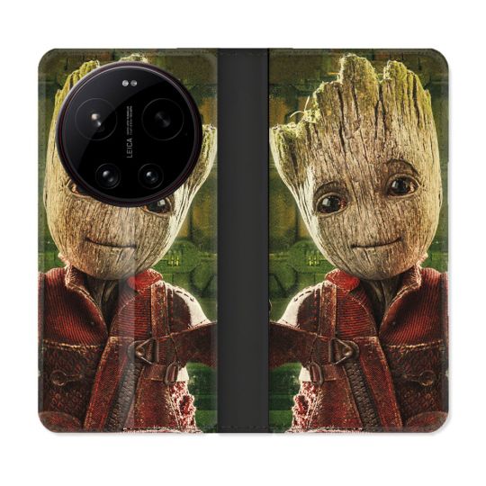 Housse Cuir Portefeuille Pour Xiaomi 17 Ultra Groot Vert