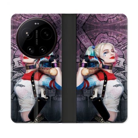 Housse Cuir Portefeuille Pour Xiaomi 17 Ultra Harley Quinn Batte