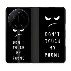 Housse Cuir Portefeuille Pour Xiaomi 17 Ultra Humour Don't Touch