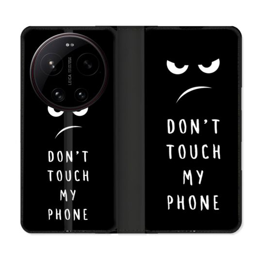 Housse Cuir Portefeuille Pour Xiaomi 17 Ultra Humour Don't Touch
