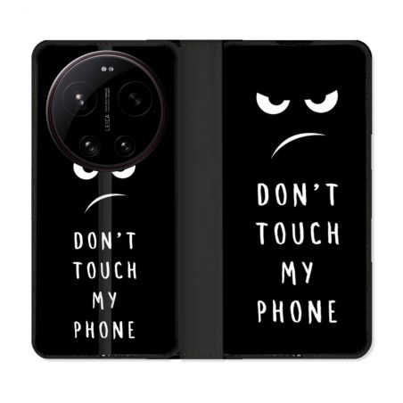 Housse Cuir Portefeuille Pour Xiaomi 17 Ultra Humour Don't Touch