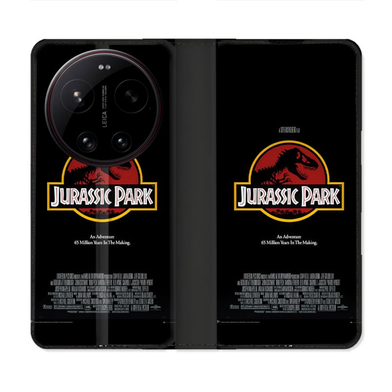 Housse Cuir Portefeuille Pour Xiaomi 17 Ultra Jurassic Park Affiche