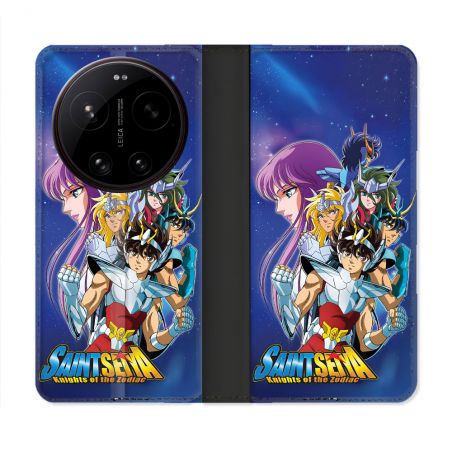 Housse Cuir Portefeuille Pour Xiaomi 17 Ultra Les Chevaliers Du Zodiaque