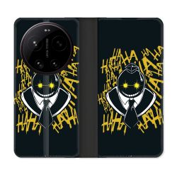 Housse Cuir Portefeuille Pour Xiaomi 17 Ultra Manga Assassination Classroom Kuro Noir