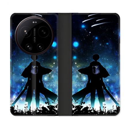 Housse Cuir Portefeuille Pour Xiaomi 17 Ultra Manga Attaque Titans Levi