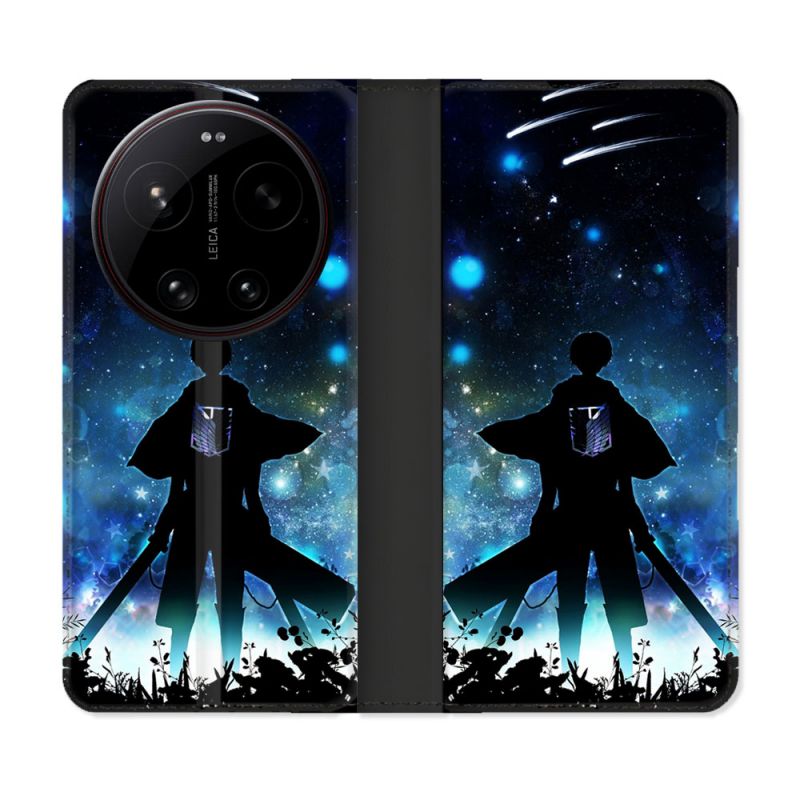 Housse Cuir Portefeuille Pour Xiaomi 17 Ultra Manga Attaque Titans Levi