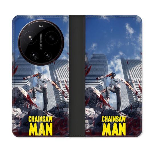 Housse Cuir Portefeuille Pour Xiaomi 17 Ultra Manga Chainsaw Man Denji