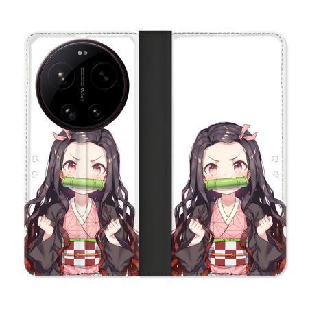 Housse Cuir Portefeuille Pour Xiaomi 17 Ultra Manga Demon Slayer Nezuko