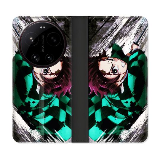 Housse Cuir Portefeuille Pour Xiaomi 17 Ultra Manga Demon Slayer Tanjiro
