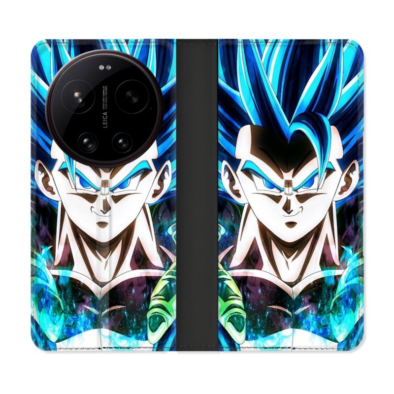 Housse Cuir Portefeuille Pour Xiaomi 17 Ultra Manga Dragon Ball Gogeta Visage