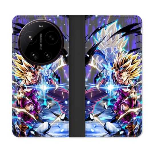 Housse Cuir Portefeuille Pour Xiaomi 17 Ultra Manga Dragon Ball Sangohan Duo