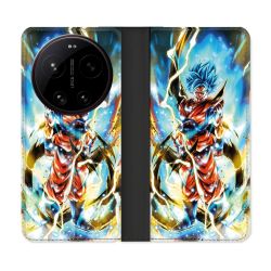 Housse Cuir Portefeuille Pour Xiaomi 17 Ultra Manga Dragon Ball Sangoku Blanc