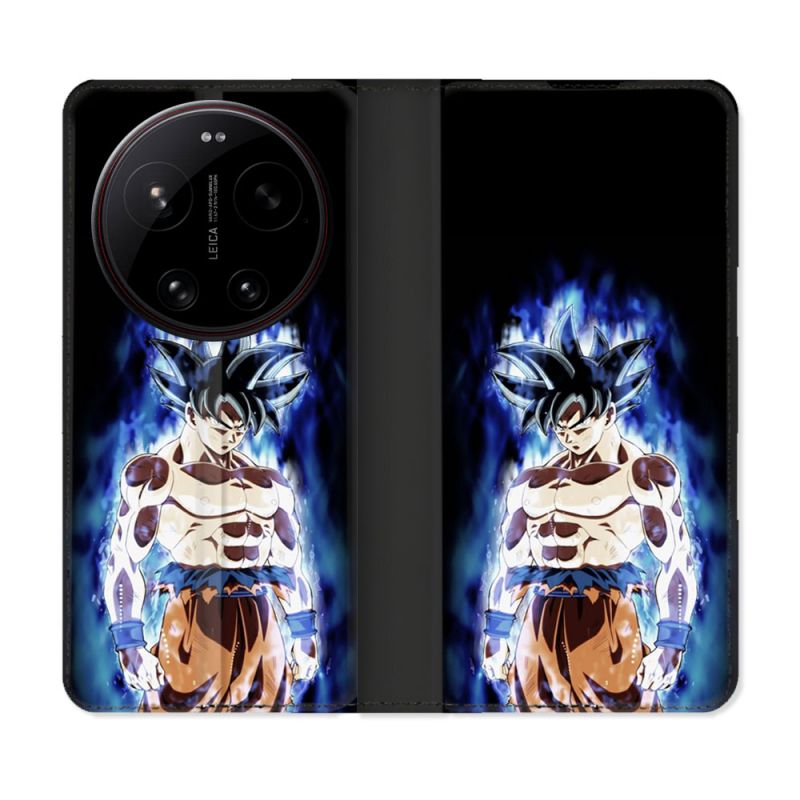 Housse Cuir Portefeuille Pour Xiaomi 17 Ultra Manga Dragon Ball Sangoku Noir