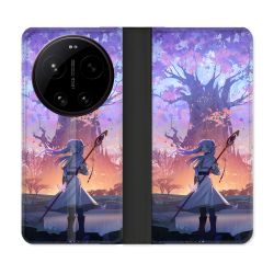 Housse Cuir Portefeuille Pour Xiaomi 17 Ultra Manga Frieren