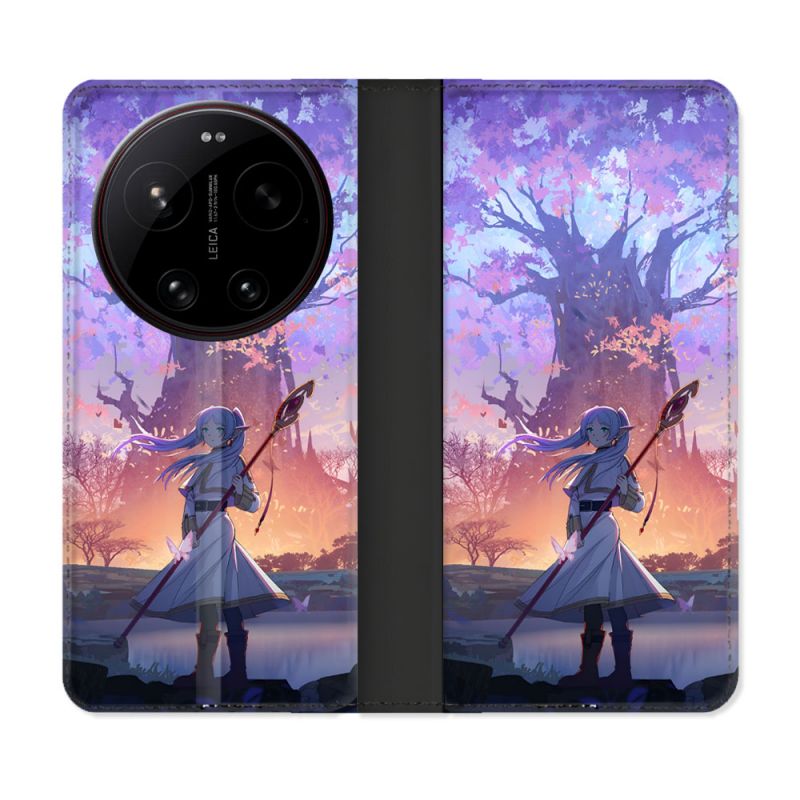 Housse Cuir Portefeuille Pour Xiaomi 17 Ultra Manga Frieren