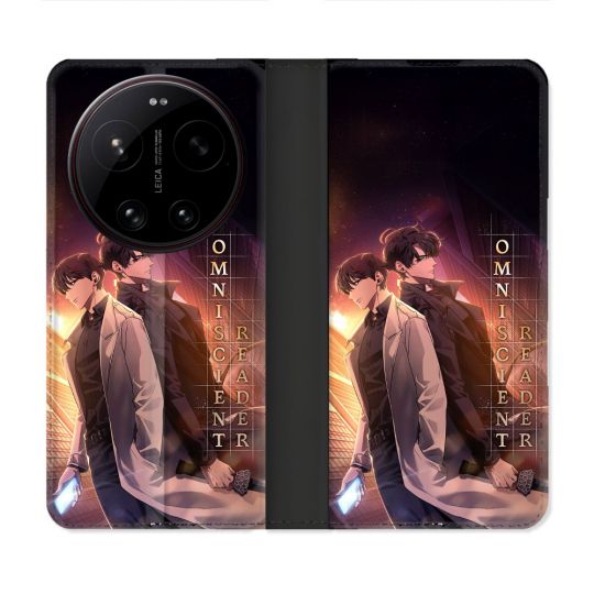 Housse Cuir Portefeuille Pour Xiaomi 17 Ultra Manga Lecteur Omniscient Affiche