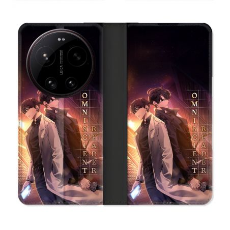 Housse Cuir Portefeuille Pour Xiaomi 17 Ultra Manga Lecteur Omniscient Affiche
