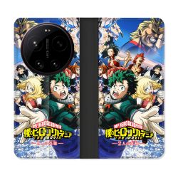 Housse Cuir Portefeuille Pour Xiaomi 17 Ultra Manga My Hero Academia Affiche