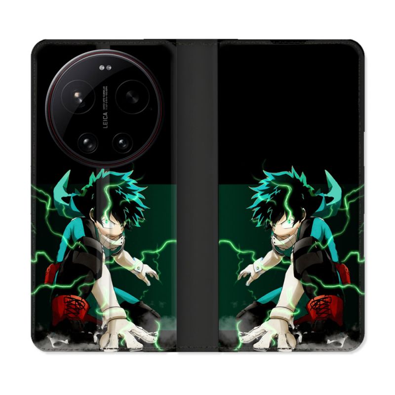 Housse Cuir Portefeuille Pour Xiaomi 17 Ultra Manga My Hero Academia Deku