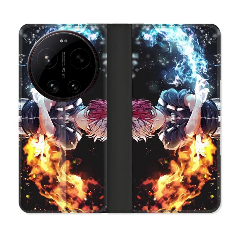 Housse Cuir Portefeuille Pour Xiaomi 17 Ultra Manga My Hero Academia Shoto