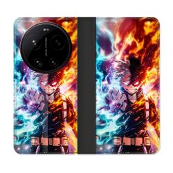 Housse Cuir Portefeuille Pour Xiaomi 17 Ultra Manga My Hero Academia Shoto Portrait
