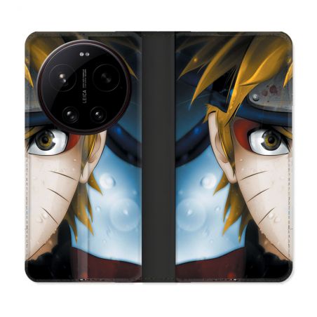 Housse Cuir Portefeuille Pour Xiaomi 17 Ultra Manga Naruto Blanc
