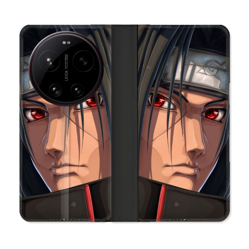 Housse Cuir Portefeuille Pour Xiaomi 17 Ultra Manga Naruto Itachi Visage