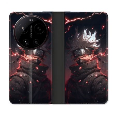Housse Cuir Portefeuille Pour Xiaomi 17 Ultra Manga Naruto Kakashi Dark