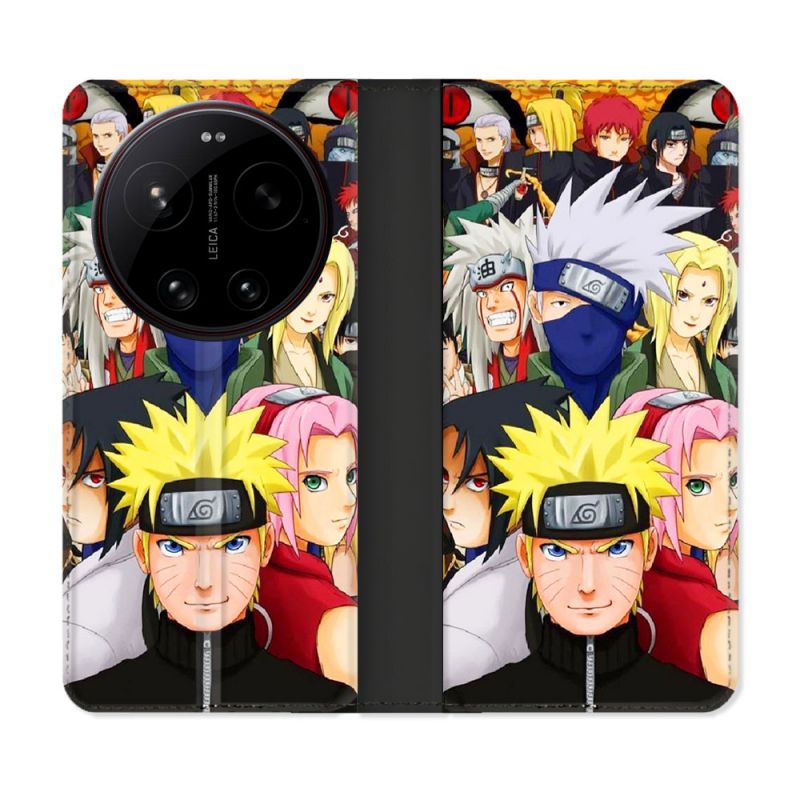 Housse Cuir Portefeuille Pour Xiaomi 17 Ultra Manga Naruto Team
