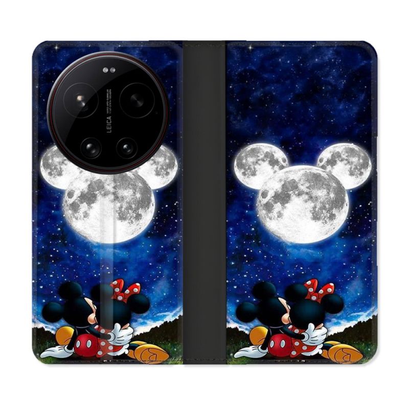 Housse Cuir Portefeuille Pour Xiaomi 17 Ultra Mickey Minnie
