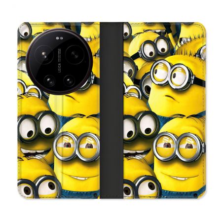 Housse Cuir Portefeuille Pour Xiaomi 17 Ultra Minions Groupe